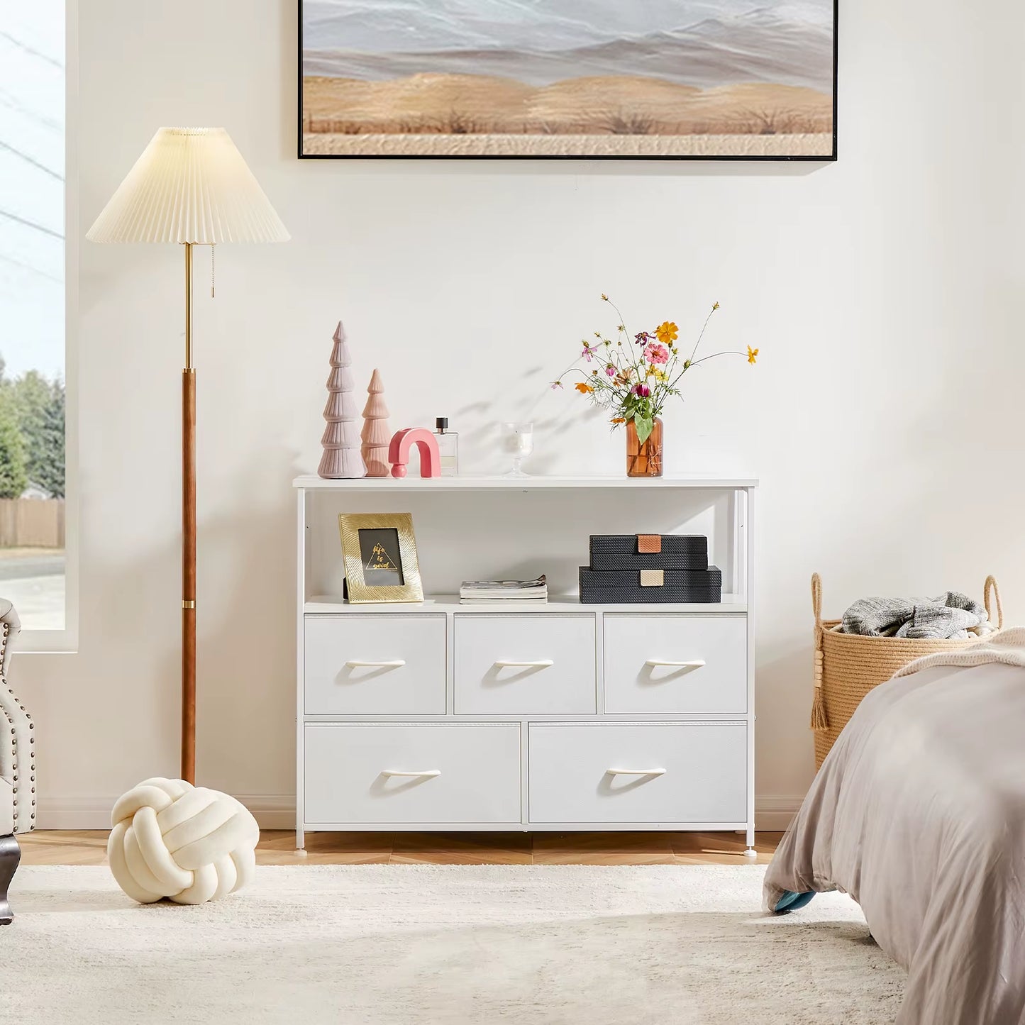 Wardrobes for Bedroom with 5/7/10 White Lover Fabric Drawers Chest Wardrobe Closet for Storage Cabinet Bedroom of Furniture
