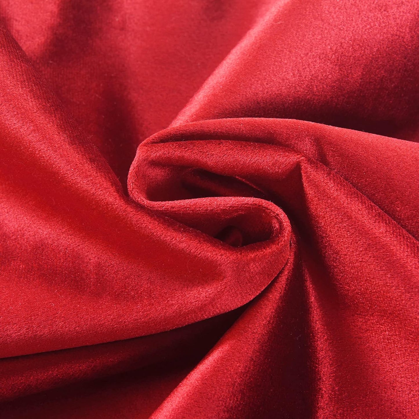 Set of 2 Modern Velvet Throw Pillow Covers in Ruby Red, 18x18 Inches, for Couch and Bedroom Décor, Ideal for Weddings and Holiday Celebrations