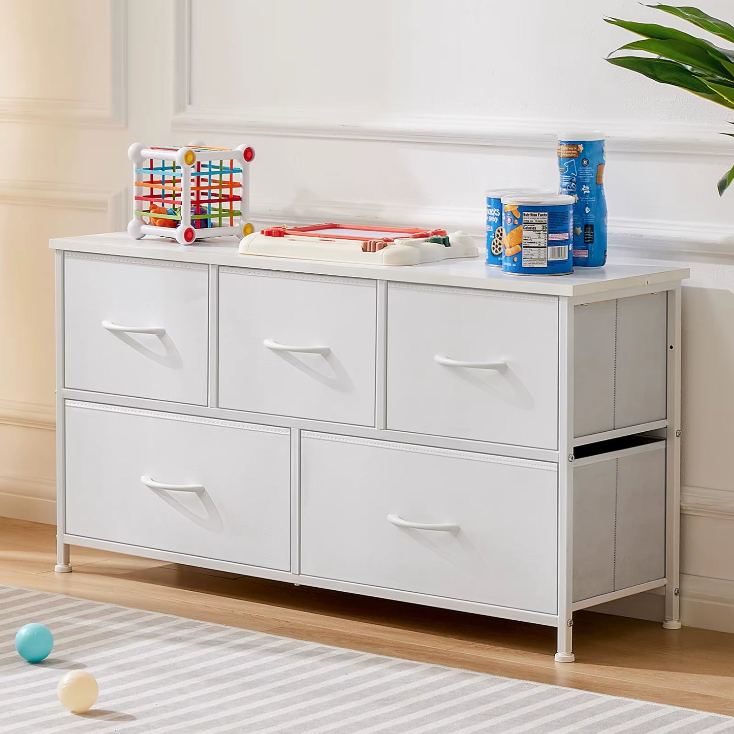 Wardrobes for Bedroom with 5/7/10 White Lover Fabric Drawers Chest Wardrobe Closet for Storage Cabinet Bedroom of Furniture