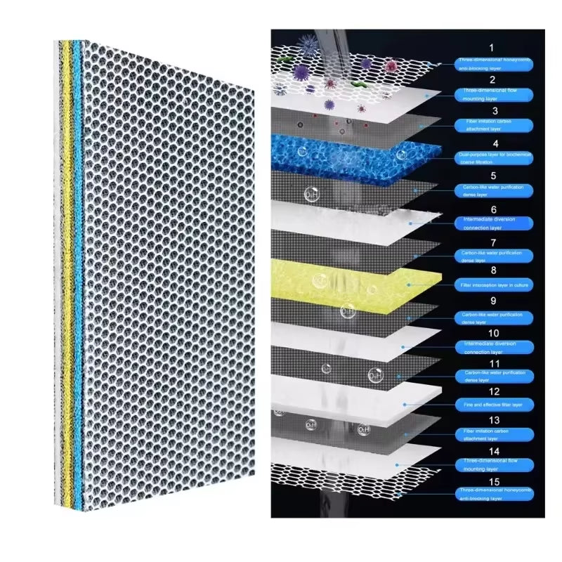 NEW 15D/9D Aquarium Sponges Filter Media Fish Tank Filter Pad No Glue Foam Bio Cotton Pond Aquarium Accessories Protein Skimmer