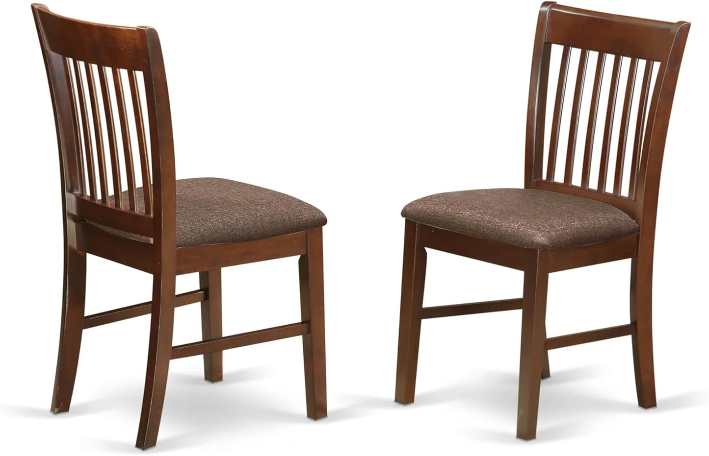 3-Piece Mahogany Dinette Set for Small Spaces Featuring a Round Pedestal Table and Two Upholstered Dining Chairs, 30x30 Inches