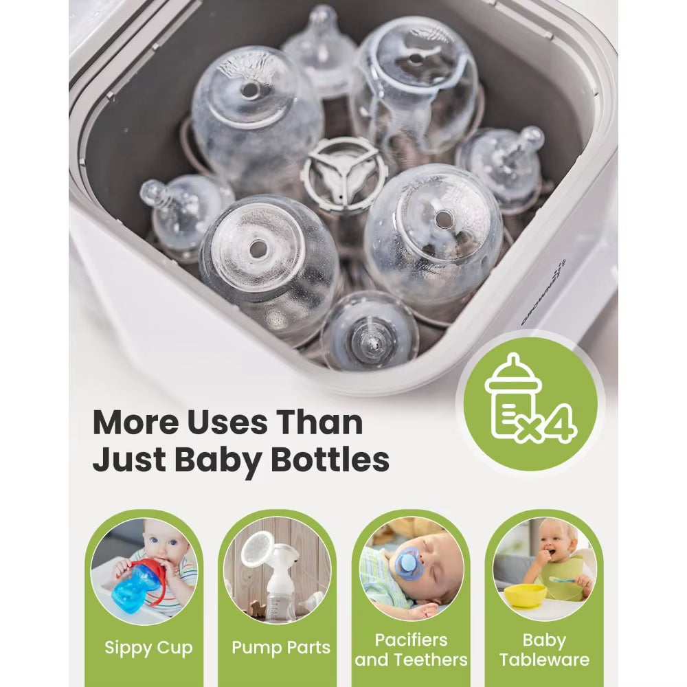 Revolutionize Baby Care with the EaseClean Bottle Washer Pro - The Ultimate All-in-One Washer, Sterilizer, and Dryer for Bottles and Baby Essentials