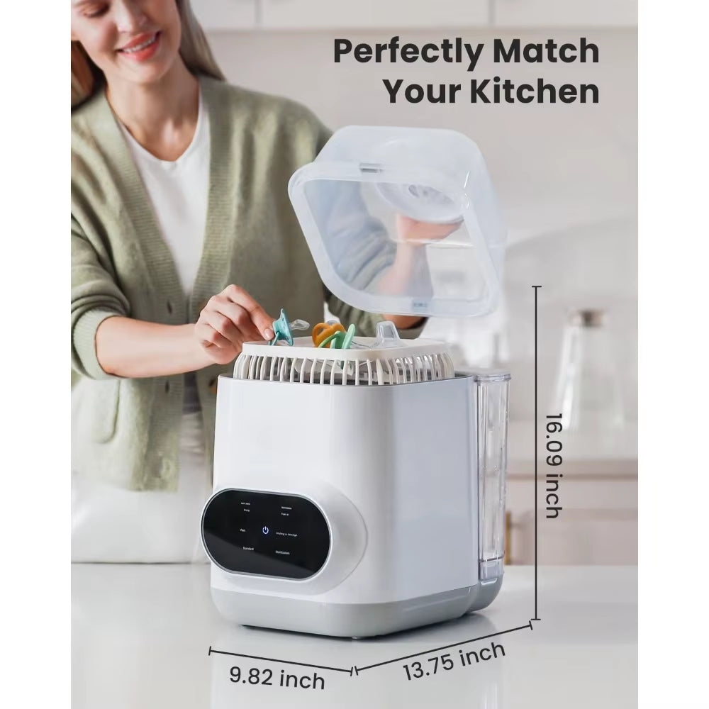 Revolutionize Baby Care with the EaseClean Bottle Washer Pro - The Ultimate All-in-One Washer, Sterilizer, and Dryer for Bottles and Baby Essentials