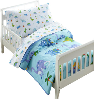 Toddler Comforter in Dinosaur Land - Soft, Lightweight Cotton, Fits Standard Crib Mattress