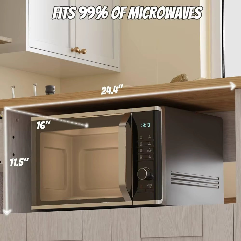 Rolling Mobile Kitchen Island Cart Bar with Desktop Drop Leaf Countertop, Island Table Storage with 5 Wheels, Kitchen Cabinet