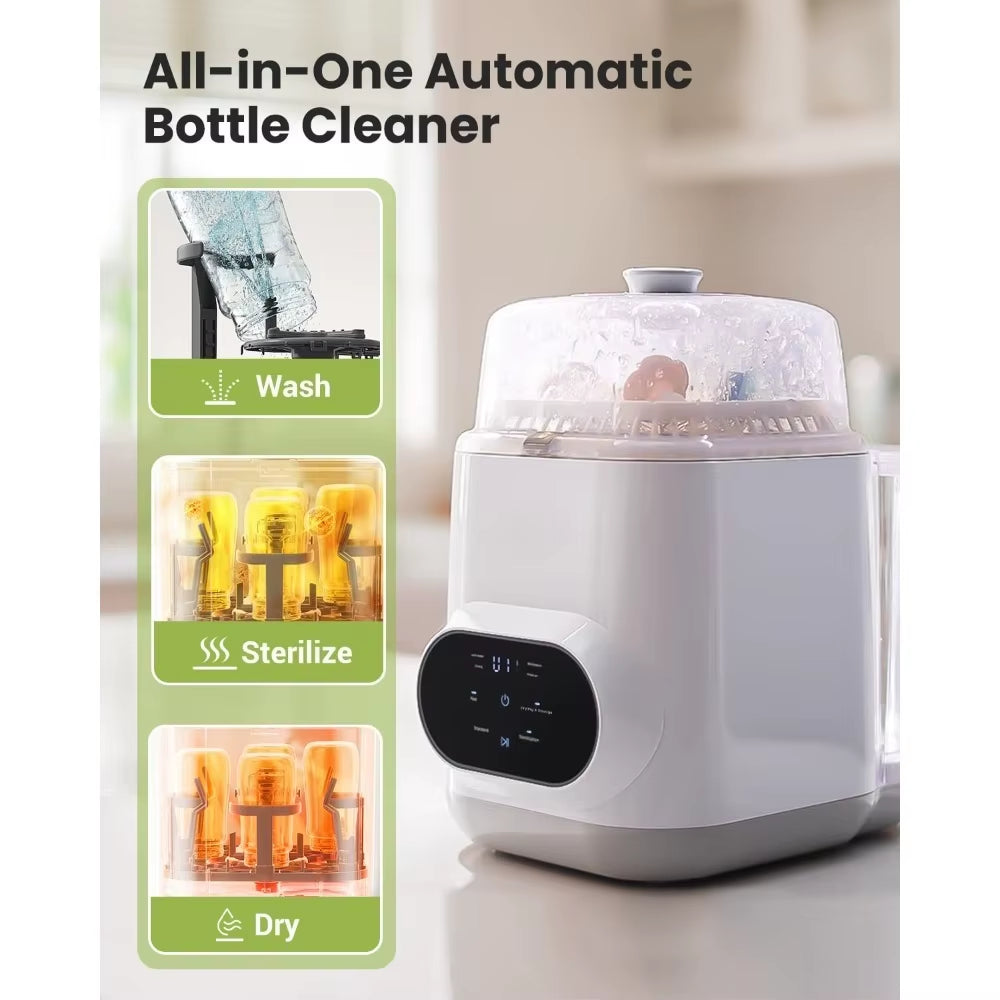 Revolutionize Baby Care with the EaseClean Bottle Washer Pro - The Ultimate All-in-One Washer, Sterilizer, and Dryer for Bottles and Baby Essentials