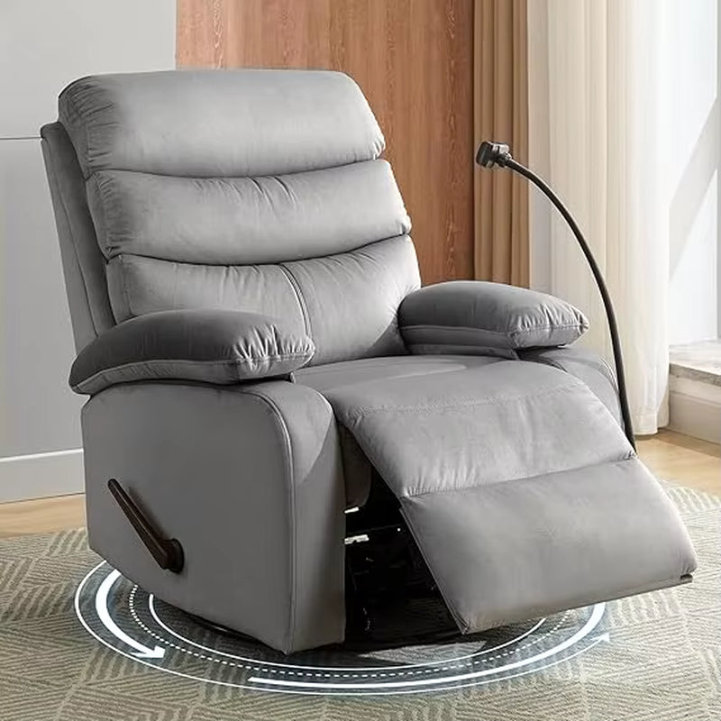 Comfortable Swivel Rocker Recliner Chair for Small Spaces - Perfect Manual Recliner for Relaxation