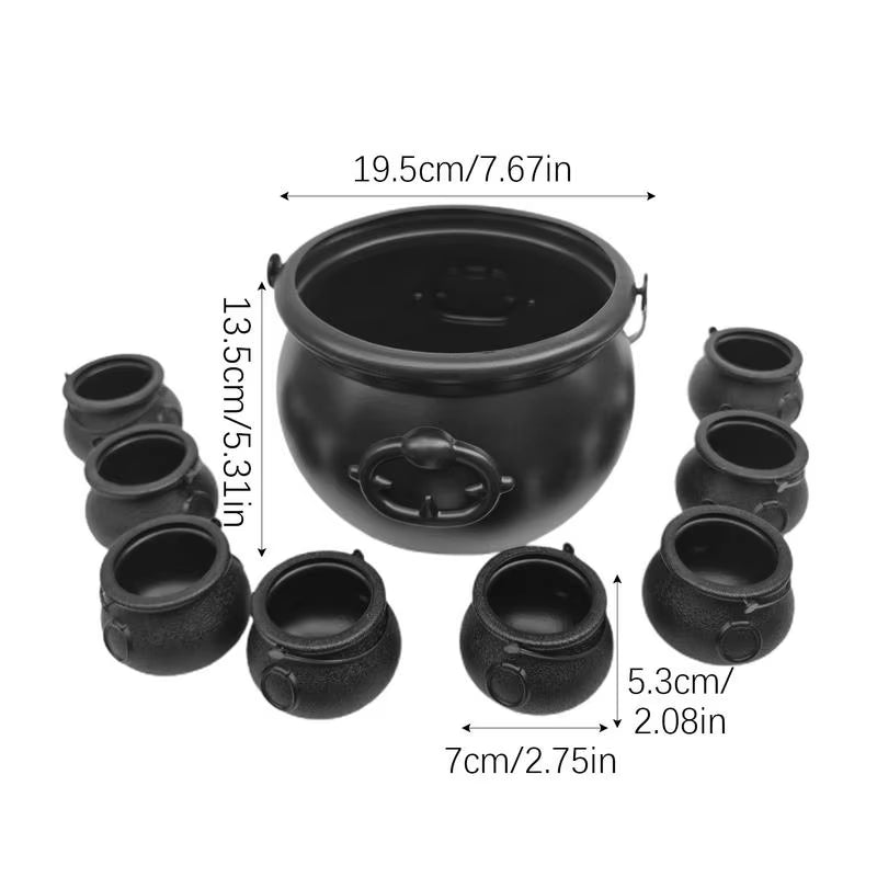 Halloween Cauldron Halloween Candy Holder Bowl Candy Holder Serving Cauldron for Halloween Home Decoration Set of 9 Candy Bowl