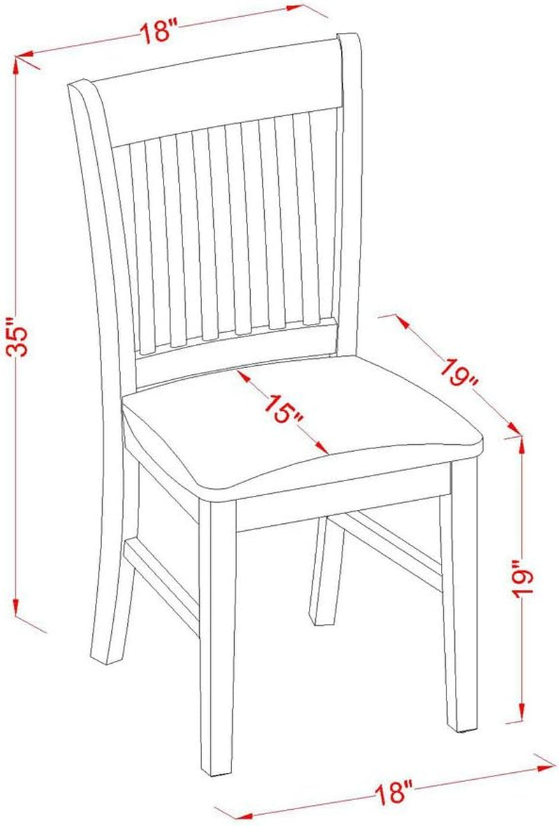 3-Piece Mahogany Dinette Set for Small Spaces Featuring a Round Pedestal Table and Two Upholstered Dining Chairs, 30x30 Inches