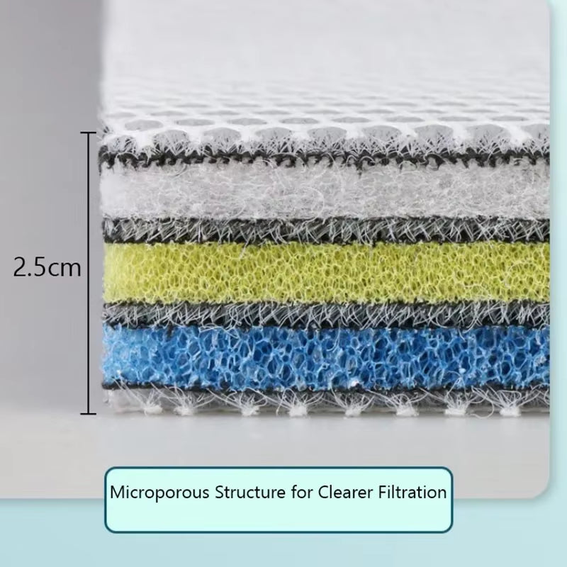 15D Aquarium Fish Tank Filter Bio Sponge No Glue Foam Biochemical Cotton Aquarium Filtration Accessories 15 Layers