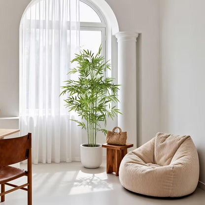 Tall Artificial Bamboo Plant 4/5/6 Ft, Maintenance-Free Indoor Green Decoration