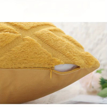Modern Simple Rhombus Jacquard Plush Throw Pillow Cover Sofapillow Nordic Style Office Waist Bedside Cushion Car Throwpillow