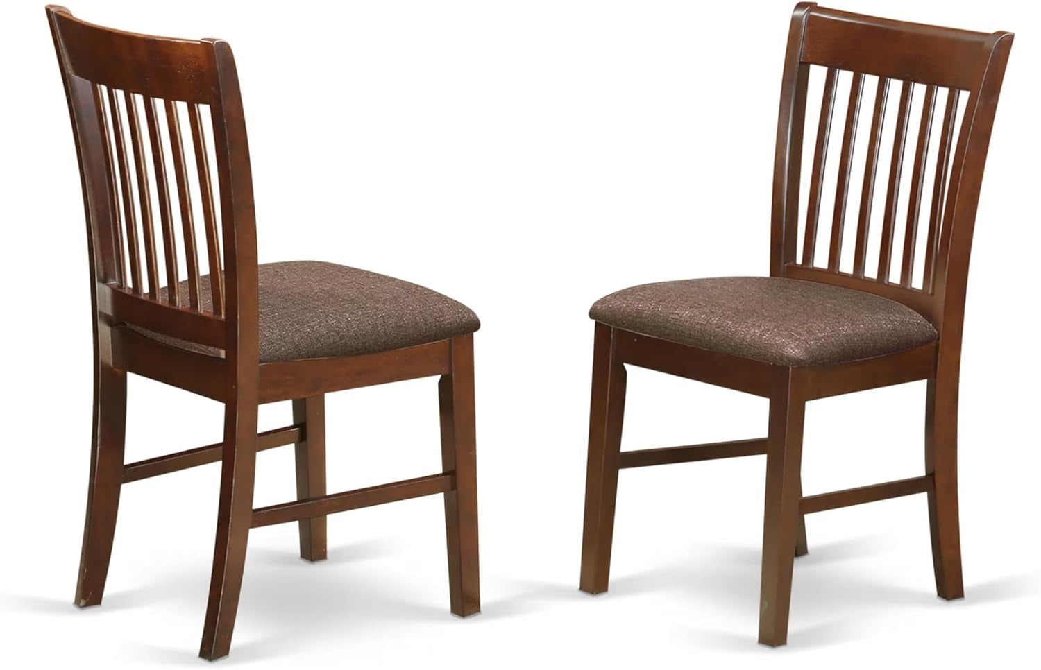 3-Piece Mahogany Dinette Set for Small Spaces Featuring a Round Pedestal Table and Two Upholstered Dining Chairs, 30x30 Inches