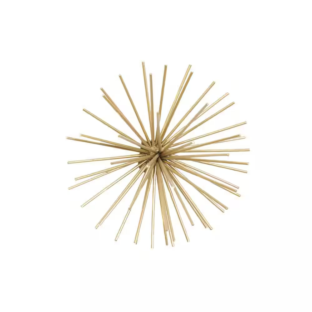 Gold Metal 3D Starburst Wall Decor Set of 3 | Modern Home Accent | Joyfulworld 
