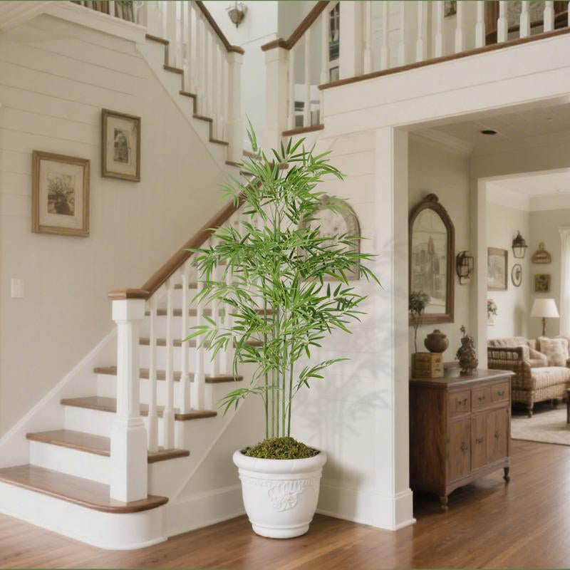 Tall Artificial Bamboo Plant 4/5/6 Ft, Maintenance-Free Indoor Green Decoration