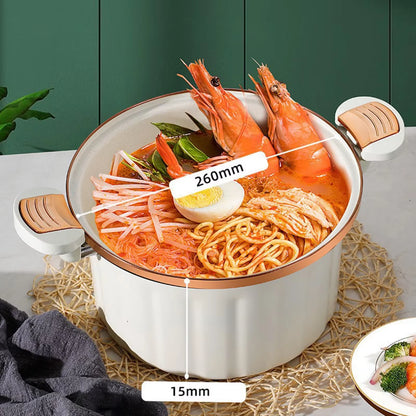 8L Enamel Micro Pressure Pot Korean Vacuum Non Stick Soup Pot Non Stick Soup Pot Multifunctional Double Ear Stewing Boiling Pot