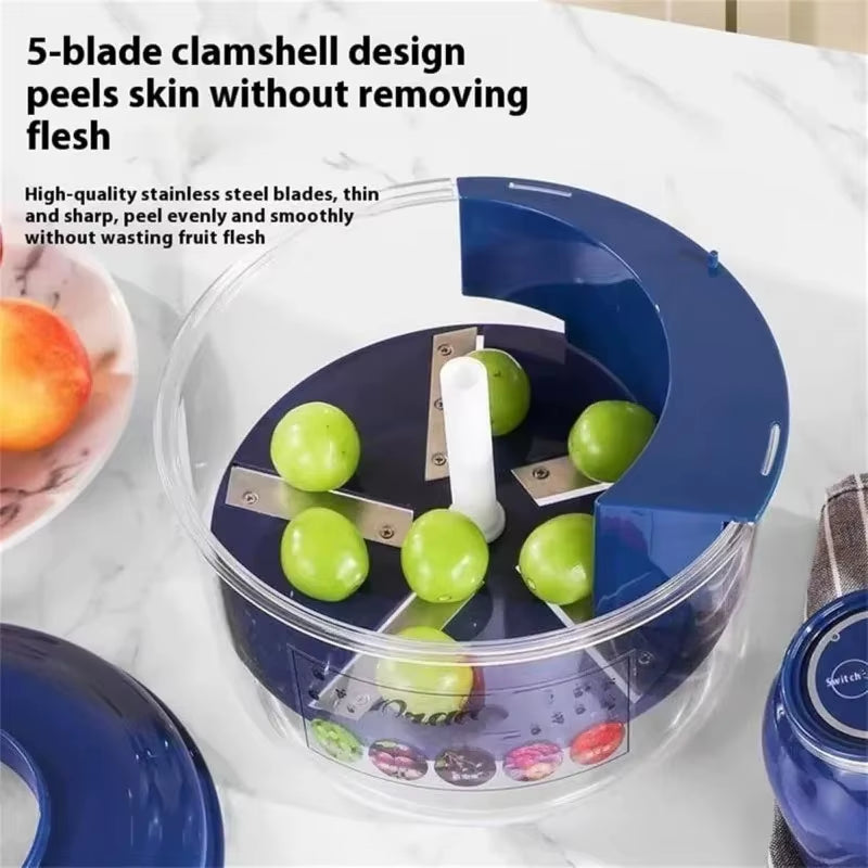 Automatic Electric Machine for Peeling Grapes, Skin Dissolving Hands-Free for Berries and Fruits, Fruit Preparation Tool, Easy P