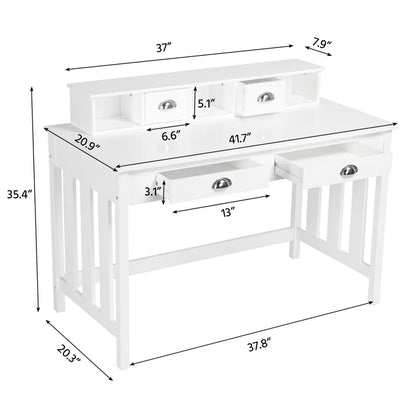 Writing Desk Home Office Computer Desk,White