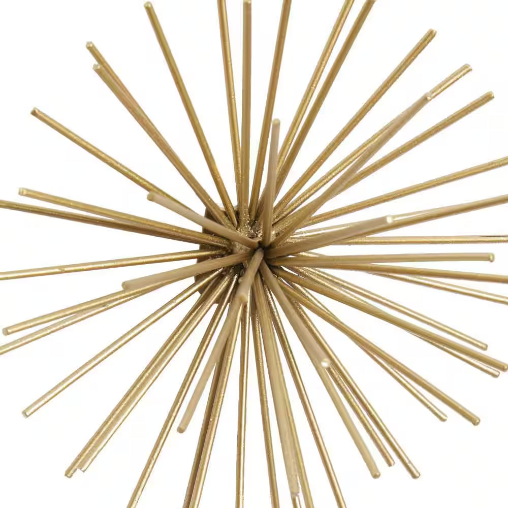 Gold Metal 3D Starburst Wall Decor Set of 3 | Modern Home Accent | Joyfulworld 