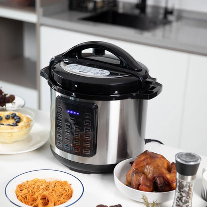 8 Quart Electric Pressure Cooker, Multi-Function Instant Multi Cooker, Stainless Steel