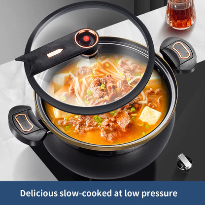 1 Piece Chubby Micro-Pressure Pot Household 7L Large Capacity 26Cm Stew Pot Multi-Functional Non-Stick Pot Induction Cooker Gas Suitable