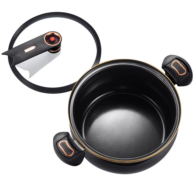 1 Piece Chubby Micro-Pressure Pot Household 7L Large Capacity 26Cm Stew Pot Multi-Functional Non-Stick Pot Induction Cooker Gas Suitable