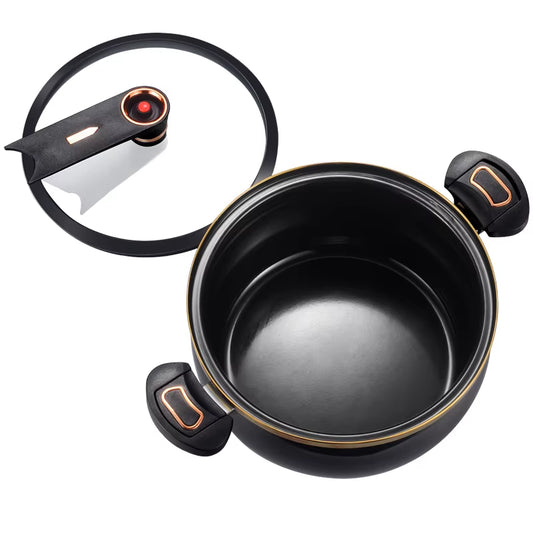 1 Piece Chubby Micro-Pressure Pot Household 7L Large Capacity 26Cm Stew Pot Multi-Functional Non-Stick Pot Induction Cooker Gas Suitable