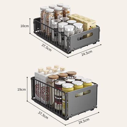 Maximize Your Space with Our Easy Installation Slide-Out Kitchen Storage Rack for Spice and Seasoning Organization