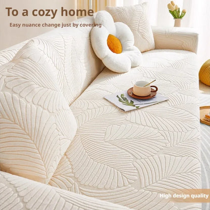 Jacquard Velvet Sofa Cover Four Seasons Universal Cover Anti-Cat Scratch Velvet Sofa Cover for Living Room 1/2/3/4 Seater