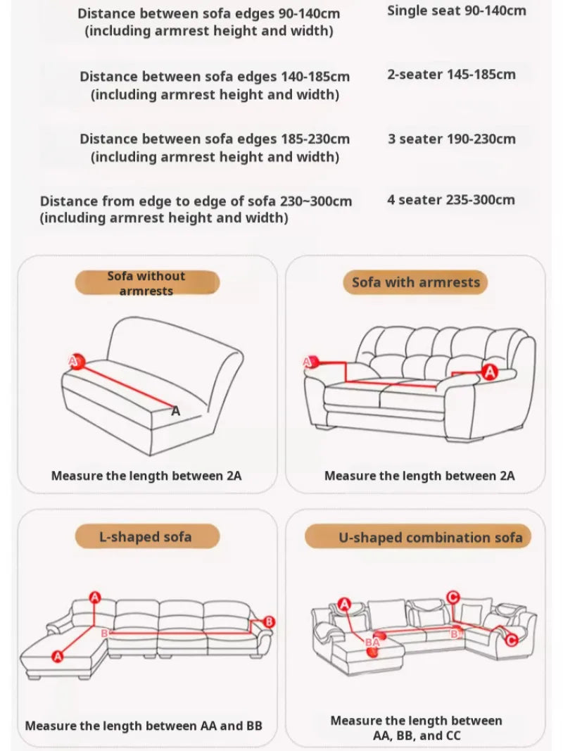 Jacquard Velvet Sofa Cover Four Seasons Universal Cover Anti-Cat Scratch Velvet Sofa Cover for Living Room 1/2/3/4 Seater