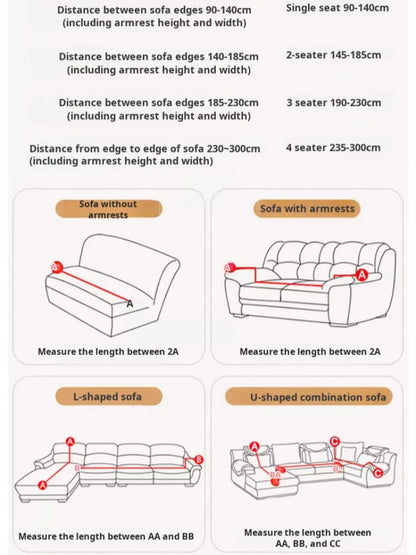 Jacquard Velvet Sofa Cover Four Seasons Universal Cover Anti-Cat Scratch Velvet Sofa Cover for Living Room 1/2/3/4 Seater