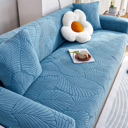 Jacquard Velvet Sofa Cover Four Seasons Universal Cover Anti-Cat Scratch Velvet Sofa Cover for Living Room 1/2/3/4 Seater