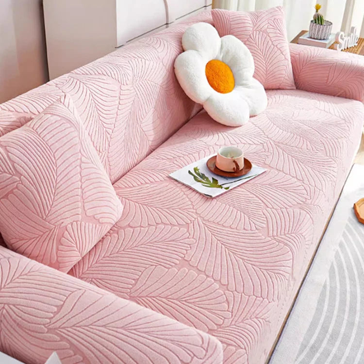 Jacquard Velvet Sofa Cover Four Seasons Universal Cover Anti-Cat Scratch Velvet Sofa Cover for Living Room 1/2/3/4 Seater