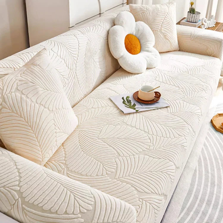 Jacquard Velvet Sofa Cover Four Seasons Universal Cover Anti-Cat Scratch Velvet Sofa Cover for Living Room 1/2/3/4 Seater