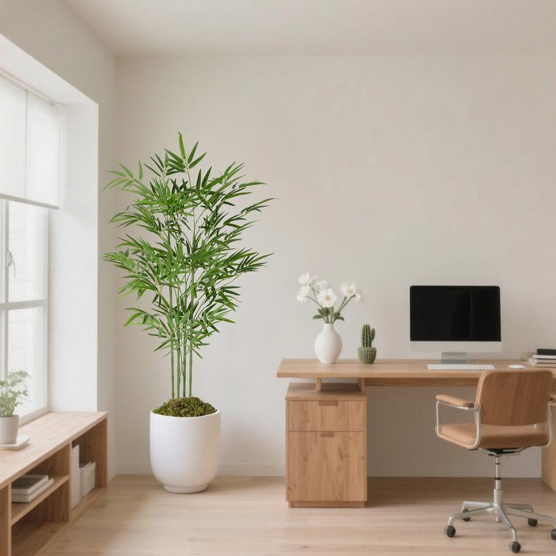 Tall Artificial Bamboo Plant 4/5/6 Ft, Maintenance-Free Indoor Green Decoration