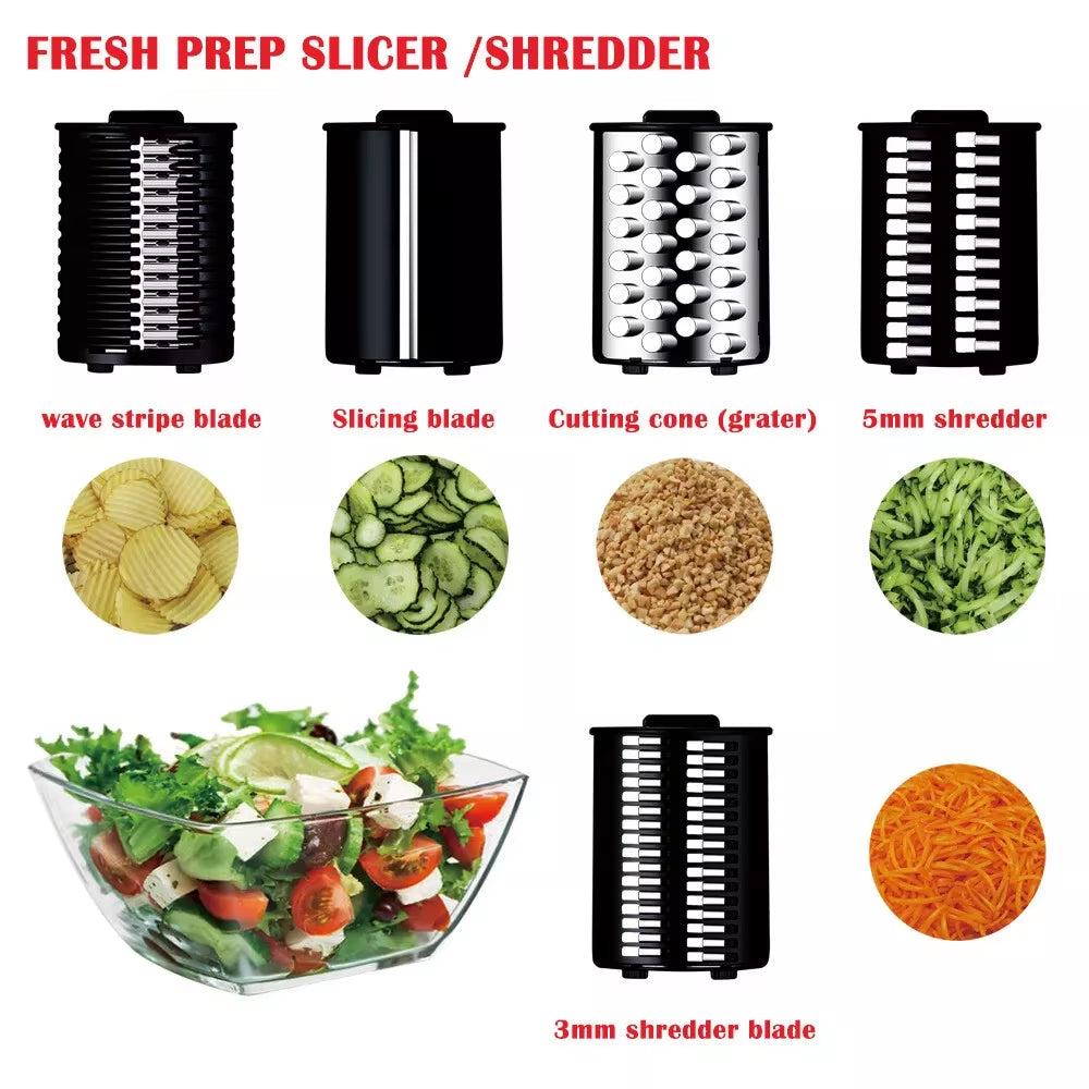 Food Grater Slicer Shredder Chopper Attachment Accessories for Kitchenaid Stand Mixer with 5 Blade
