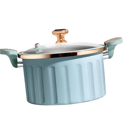 8L Enamel Micro Pressure Pot Korean Vacuum Non Stick Soup Pot Non Stick Soup Pot Multifunctional Double Ear Stewing Boiling Pot