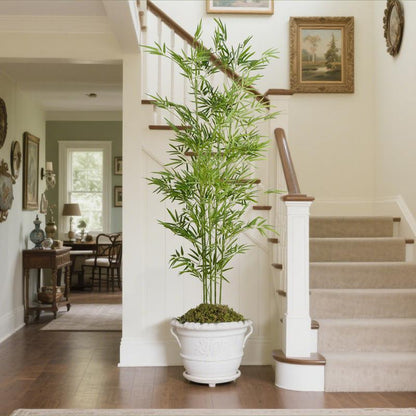 Tall Artificial Bamboo Plant 4/5/6 Ft, Maintenance-Free Indoor Green Decoration