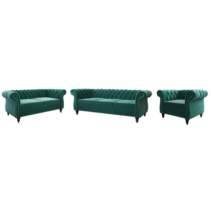 Elebash 3 - Piece Velvet Living Room Set
