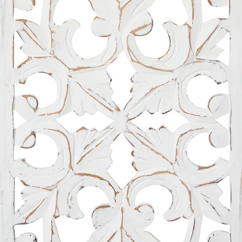 Handmade Wooden Floral Wall Decor | Intricately Carved Home Accent | Joyfulworld 
