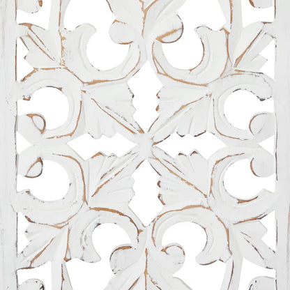 Handmade Wooden Floral Wall Decor | Intricately Carved Home Accent | Joyfulworld 