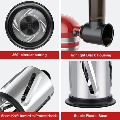 Slicer Shredder Attachment for Kitchenaid Stand Mixer Cheese Grater Attachments