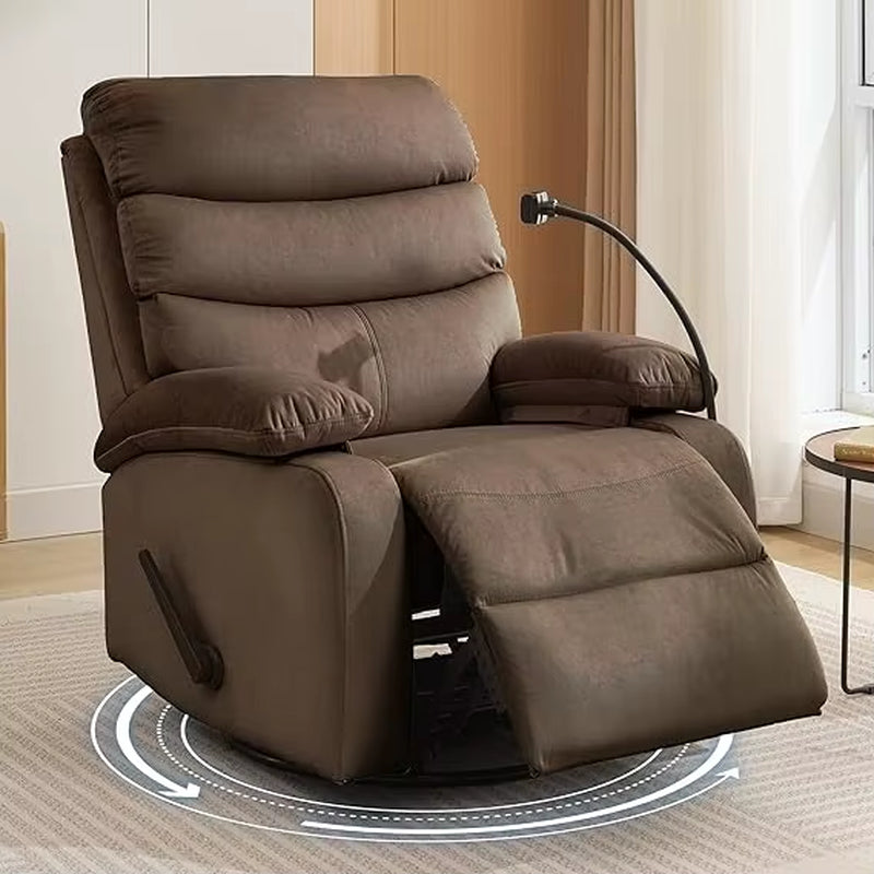 Comfortable Swivel Rocker Recliner Chair for Small Spaces - Perfect Manual Recliner for Relaxation