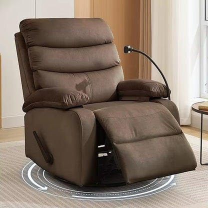 Comfortable Swivel Rocker Recliner Chair for Small Spaces - Perfect Manual Recliner for Relaxation