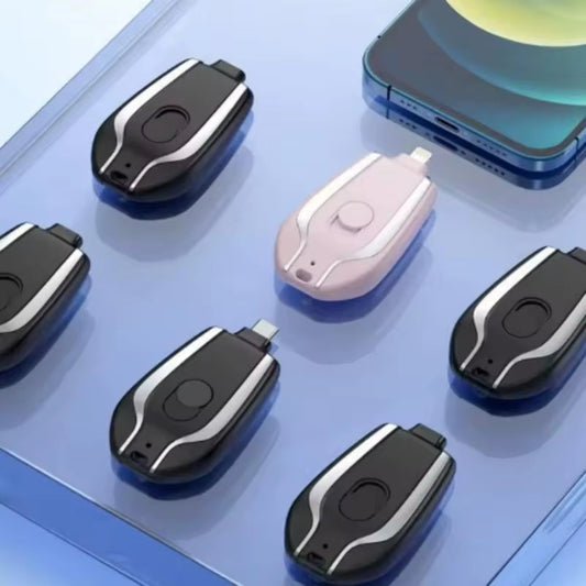 1500Mah Mini Keychain Power Bank Emergency Portable Charger Compatibility for Iphone Samsung Xiaomi Small Size Powerbank