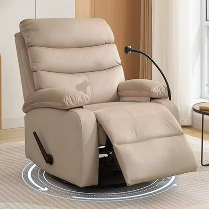 Comfortable Swivel Rocker Recliner Chair for Small Spaces - Perfect Manual Recliner for Relaxation