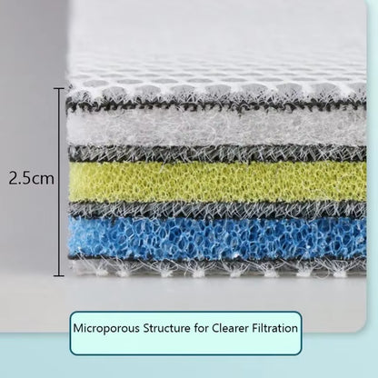 15D Aquarium Fish Tank Filter Bio Sponge No Glue Foam Biochemical Cotton Aquarium Filtration Accessories 15 Layers